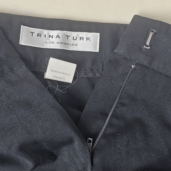 Trina Turke Wide Leg Pants guessing size 4 Women’s Black Dressy Casual - Picture 10 of 12